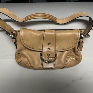 Coach Sohi Tan Leather Shoulder Bag